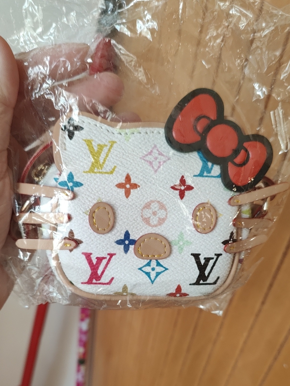Hello Kitty Multicolor Face Coin Pouch Bag Charm Small Bag